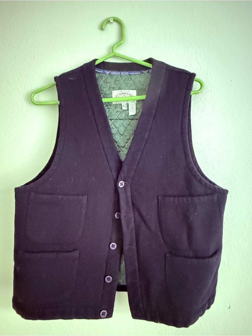 Vintage 90s Giorgio Armani Misura Sweater Vest Mens Armani Jeans XS